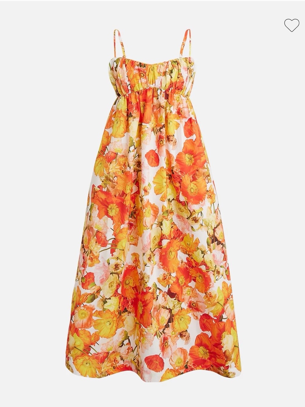 J. Crew Women’s Empire-waist midi dress in floral cotton poplin
